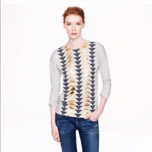 Jcrew Triangle Metallic Triangle Sweatshirt